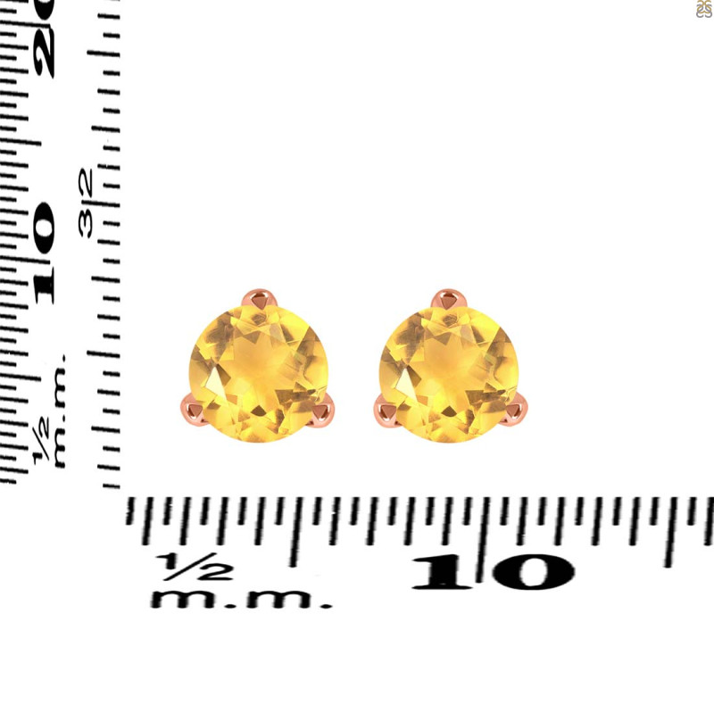 Citrine Stud Earring CIT-RDE-1567.