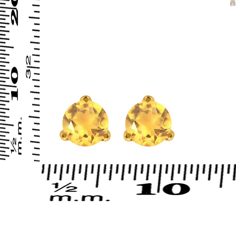 Citrine Stud Earring CIT-RDE-1567.