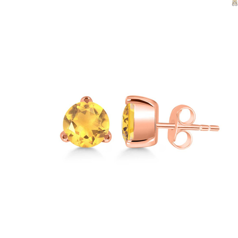 Citrine Stud Earring CIT-RDE-1567.