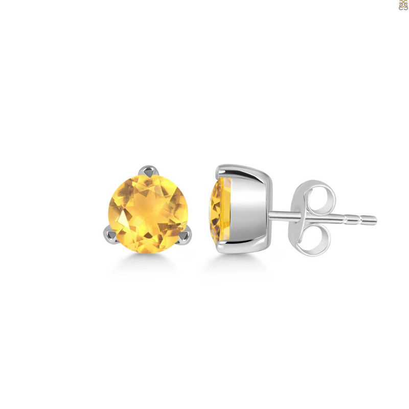 Citrine Stud Earring