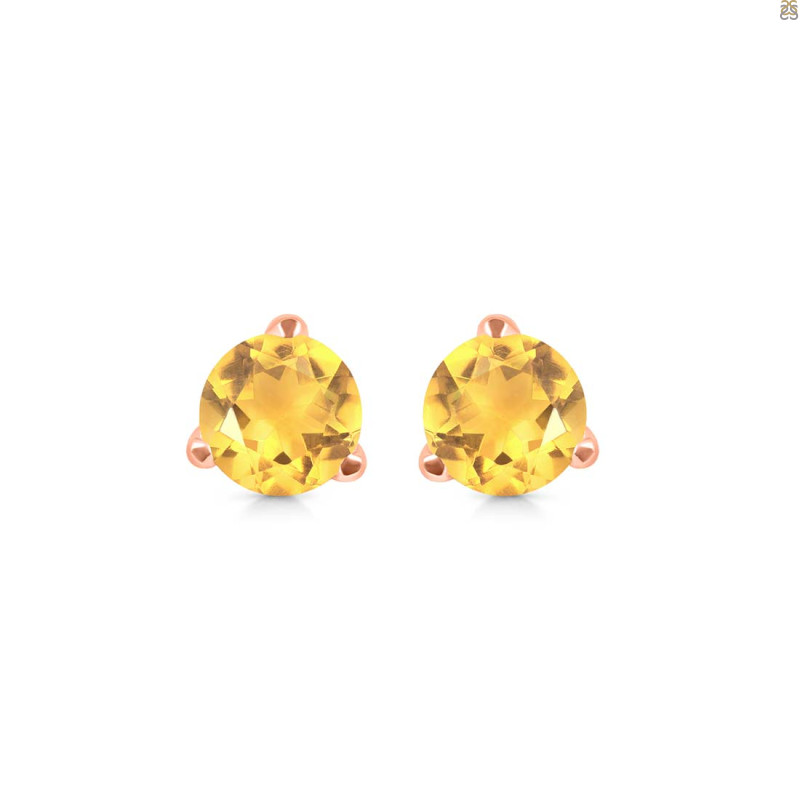 Citrine Stud Earring CIT-RDE-1568.