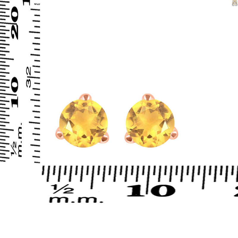 Citrine Stud Earring CIT-RDE-1568.