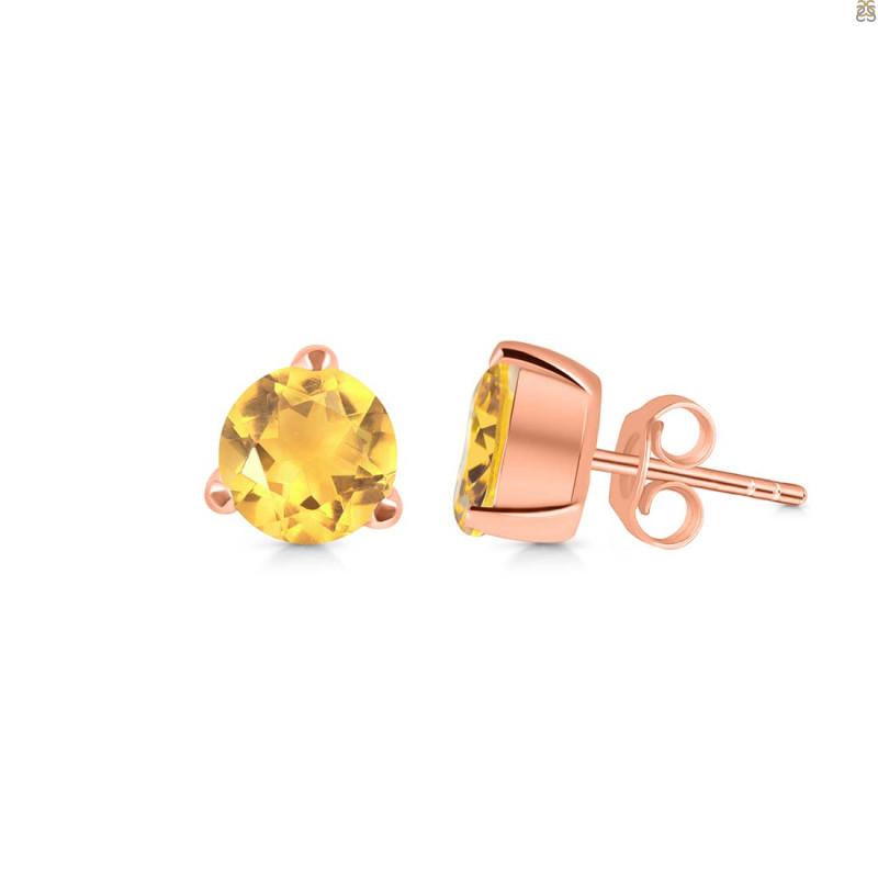 Citrine Stud Earring CIT-RDE-1568.