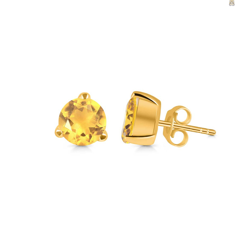 Citrine Stud Earring CIT-RDE-1568.