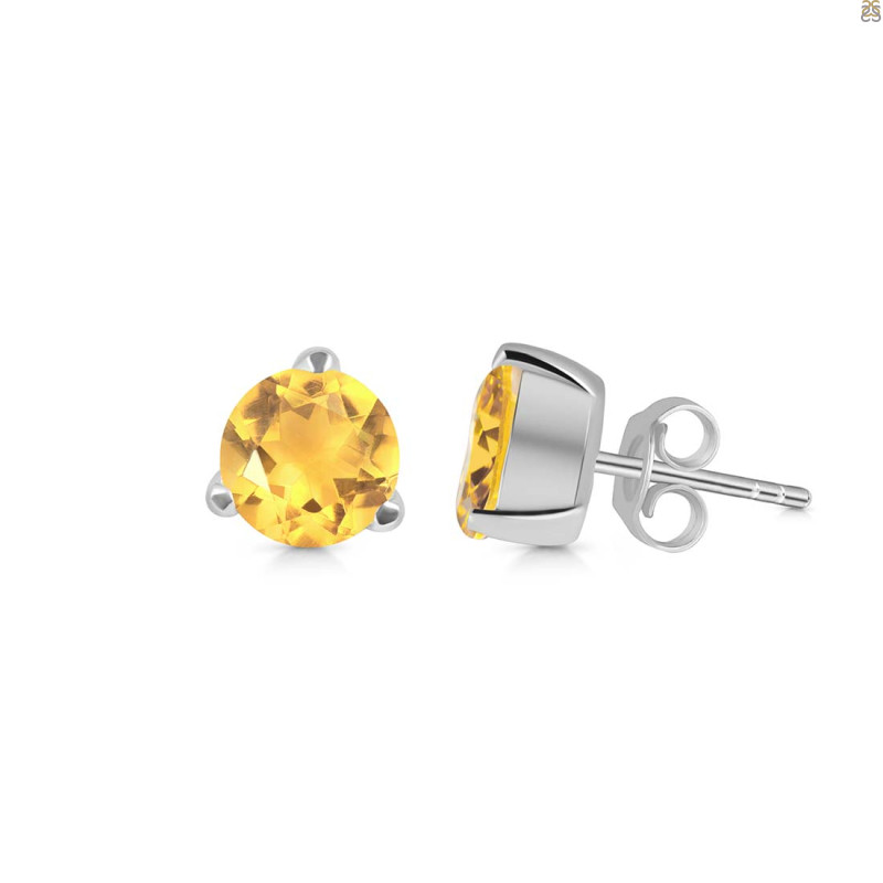 Citrine Stud Earring