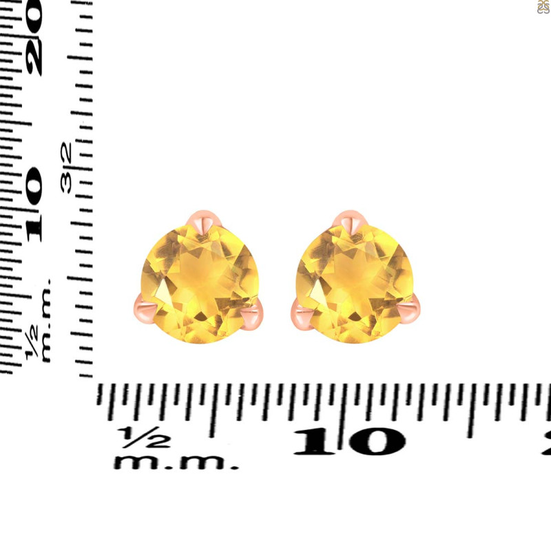 Citrine Stud Earring CIT-RDE-1569.
