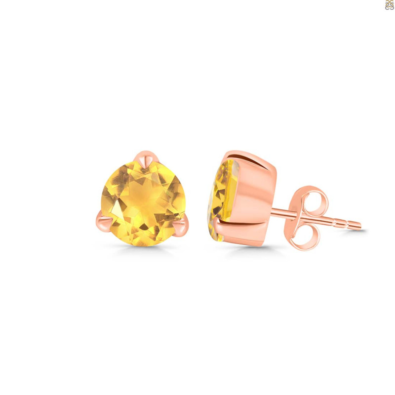 Citrine Stud Earring CIT-RDE-1569.