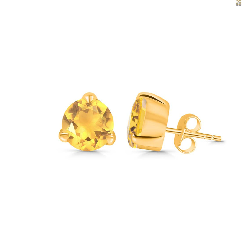 Citrine Stud Earring CIT-RDE-1569.