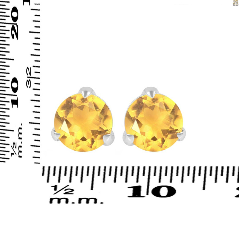 Citrine Stud Earring CIT-RDE-1570.