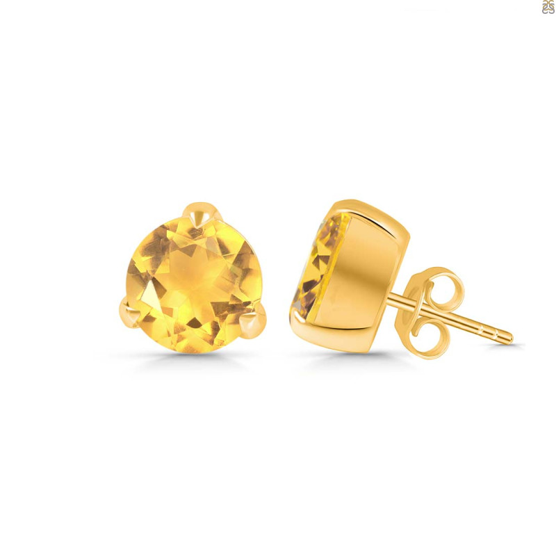 Citrine Stud Earring CIT-RDE-1570.