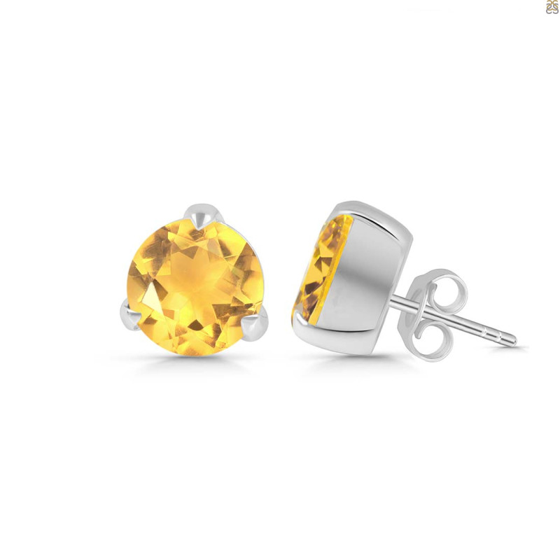 Citrine Stud Earring