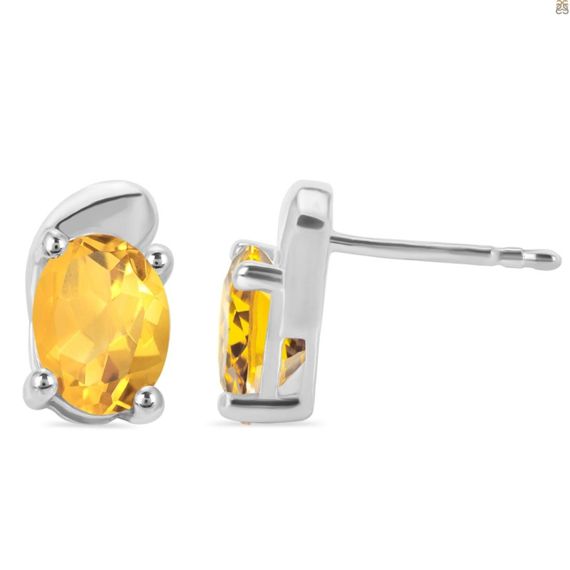 Citrine Stud Earring