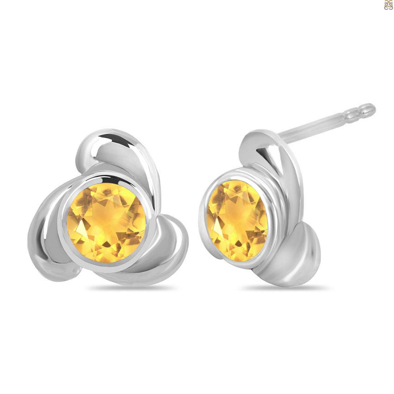 Citrine Stud Earring