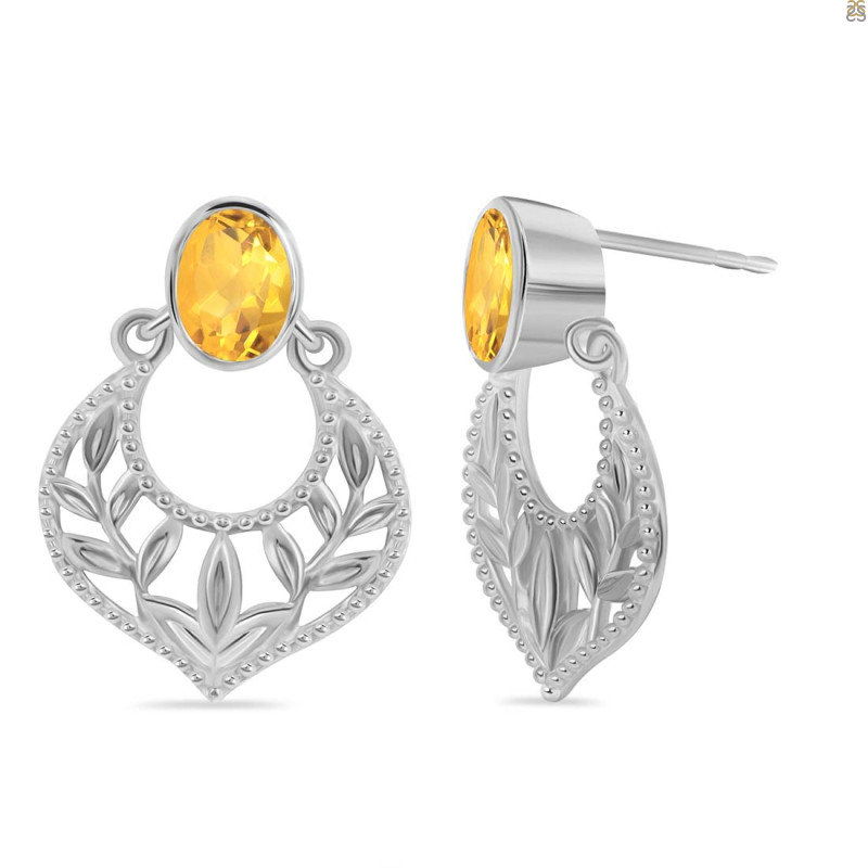 Citrine Stud Earring