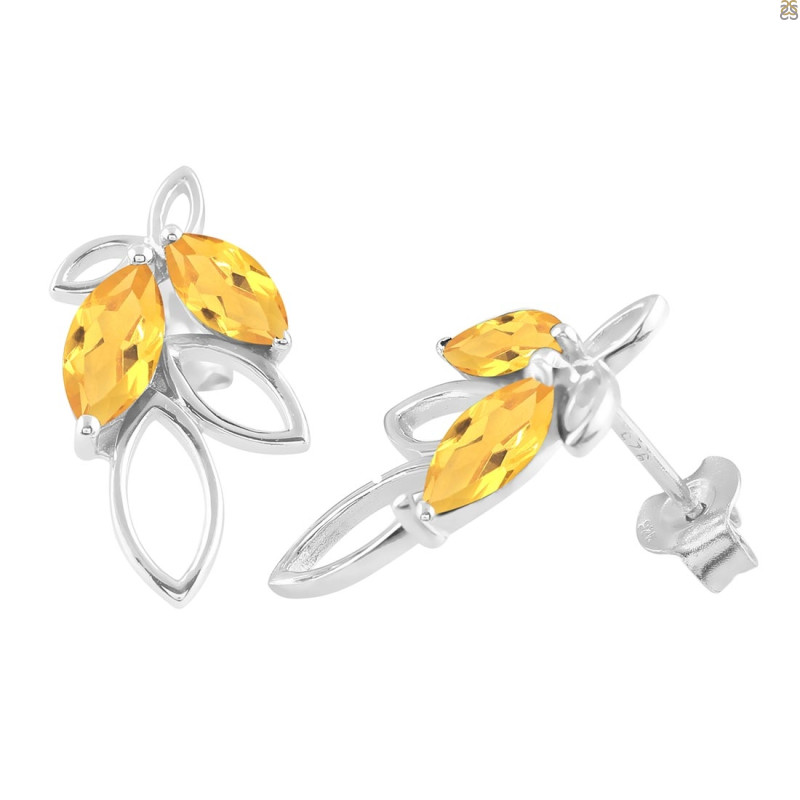 Citrine Stud Earring