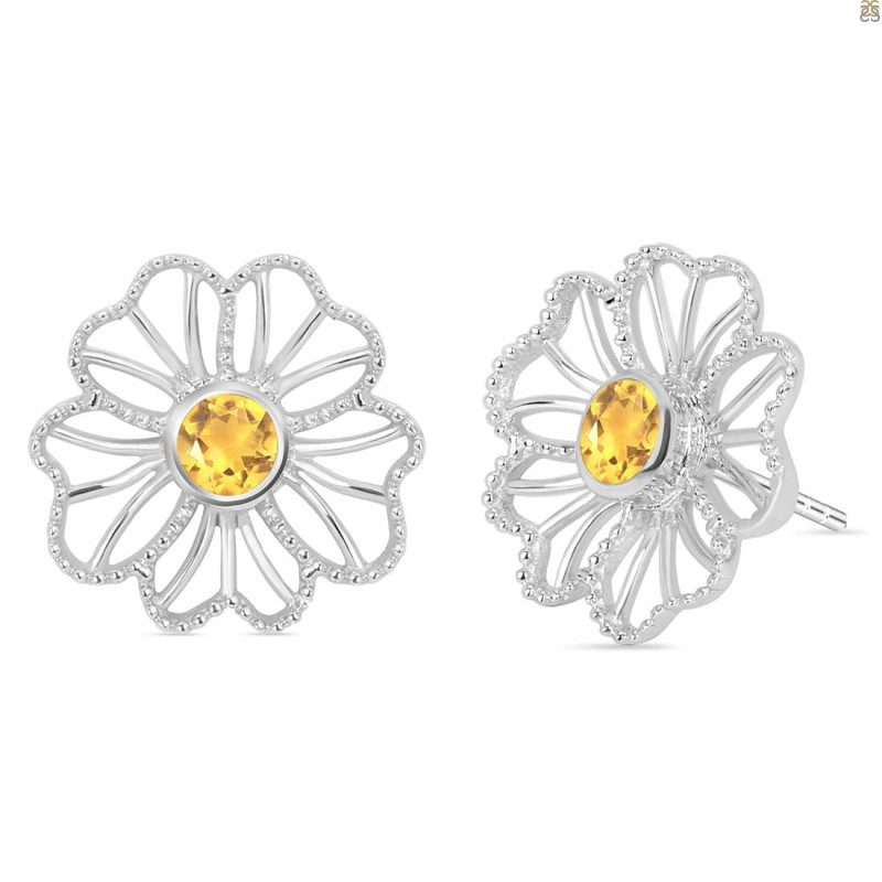 Citrine Stud Earring