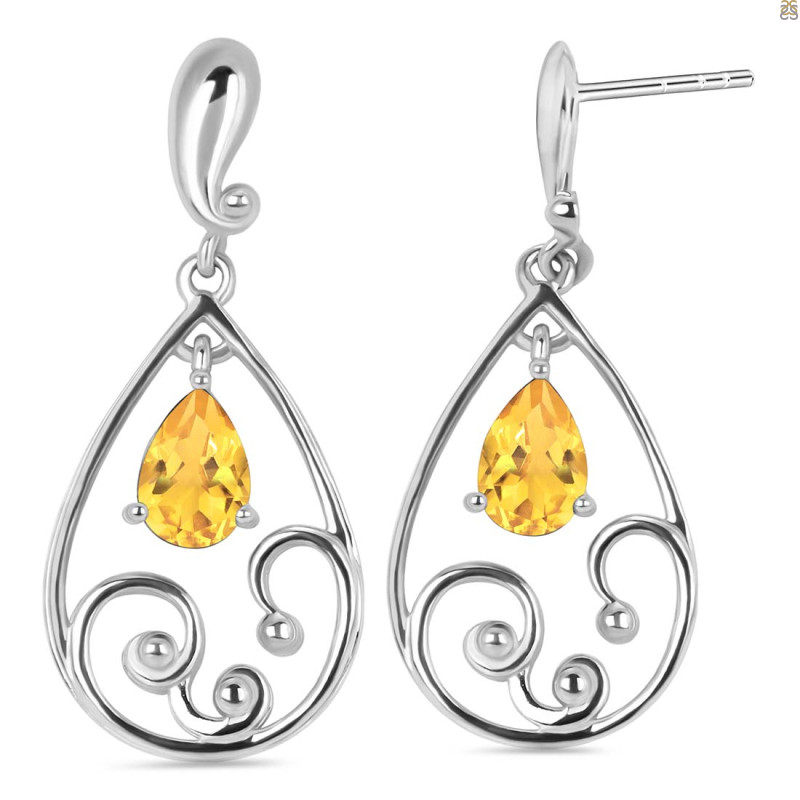 Citrine Earring CIT-RDE-76.