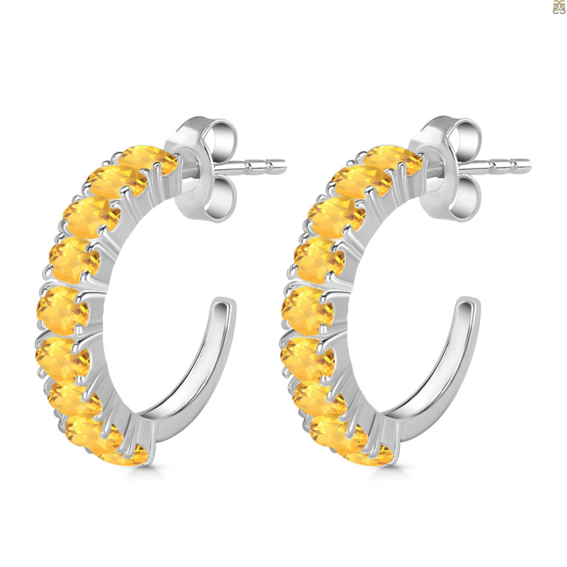 Citrine Hoop Earring
