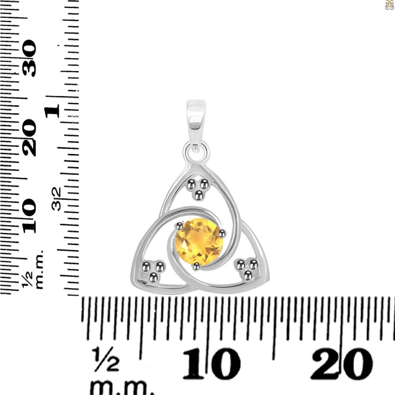 Citrine Triangle Pendant CIT-RDEP-878.