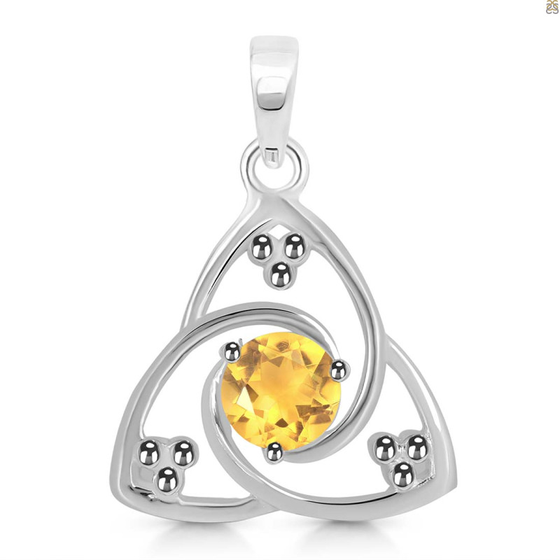 Citrine Triangle Pendant CIT-RDEP-878.