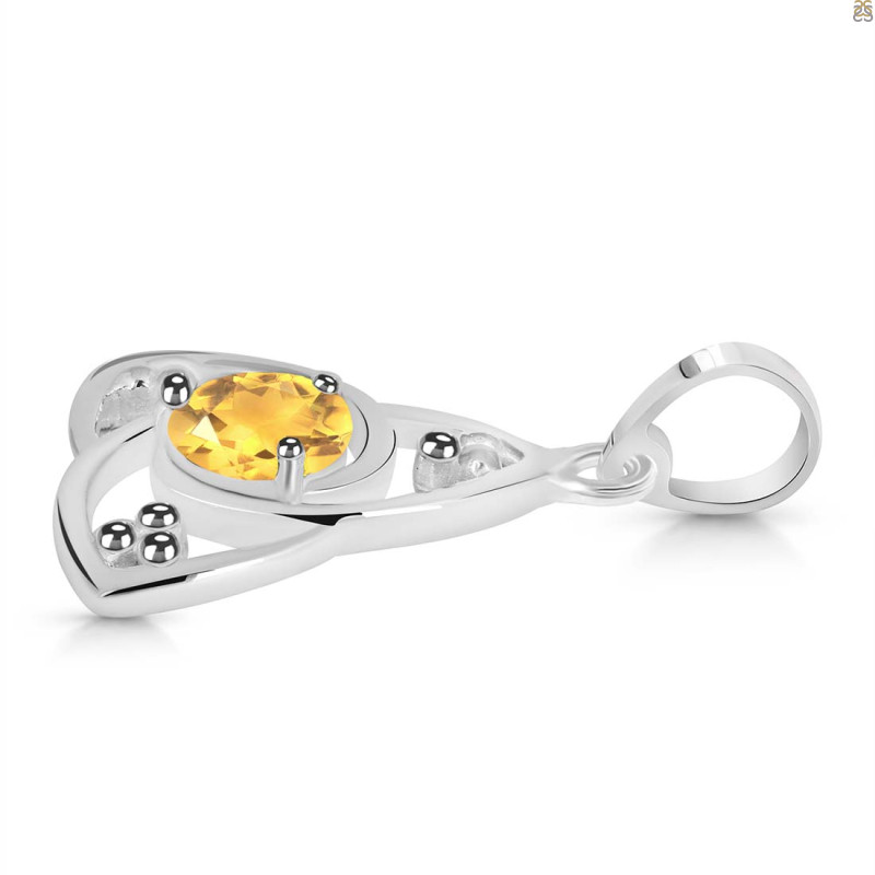 Citrine Triangle Pendant CIT-RDEP-878.