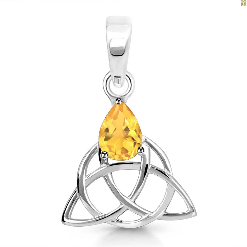 Citrine Triquetra Pendant CIT-RDEP-892.