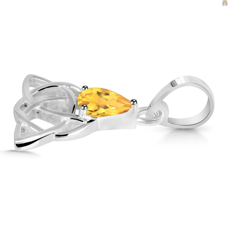 Citrine Triquetra Pendant CIT-RDEP-892.