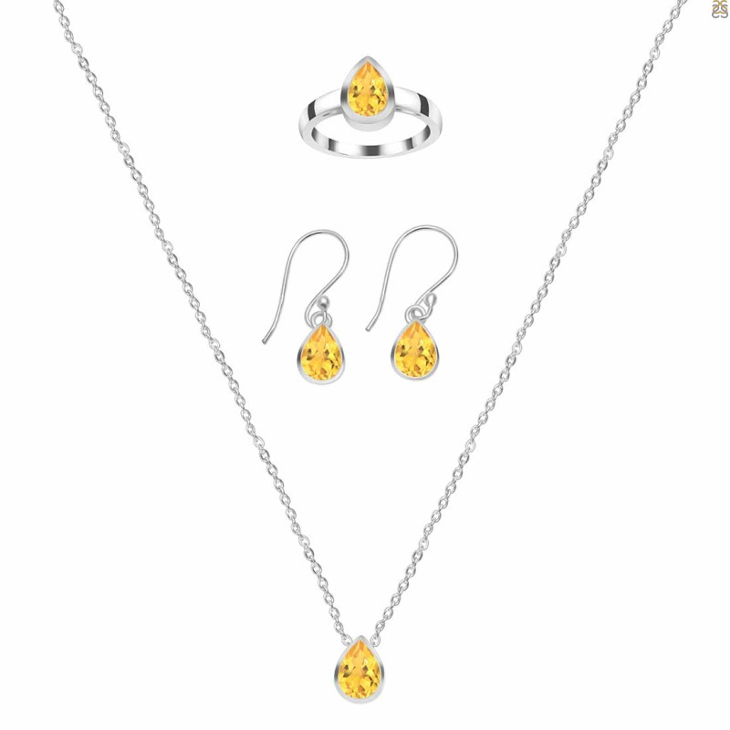  Citrine Jewelry Set
