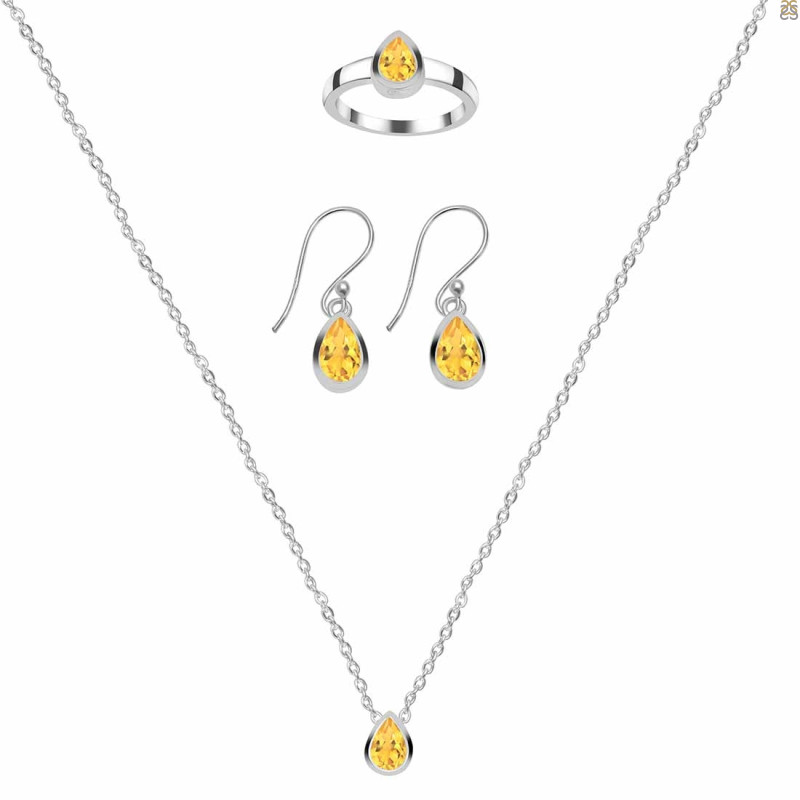  Citrine Jewelry Set