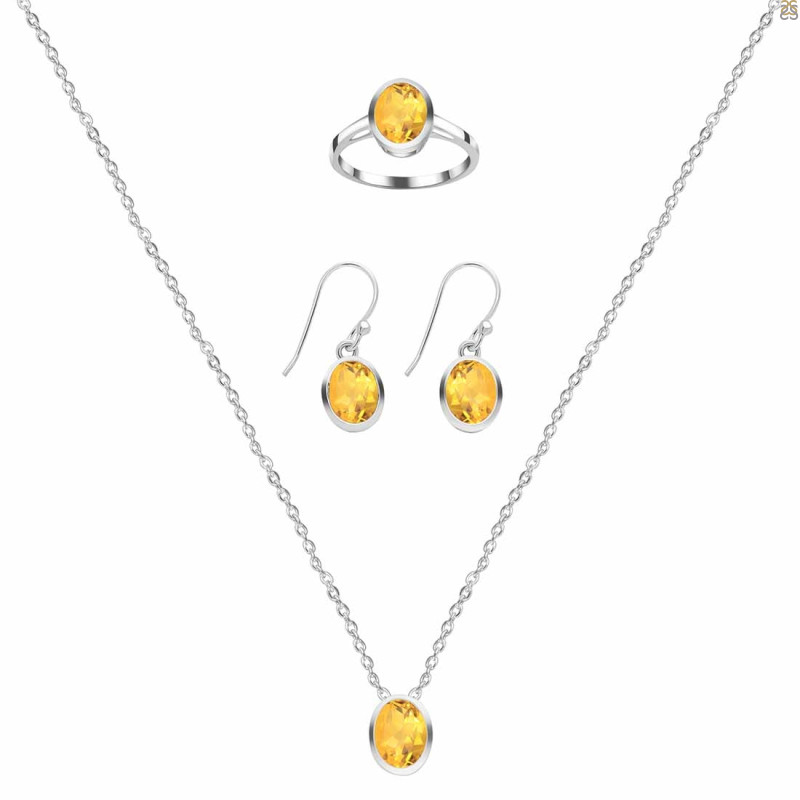  Citrine Jewelry Set CIT-RDN-456-RDE-998-RDR-1882.