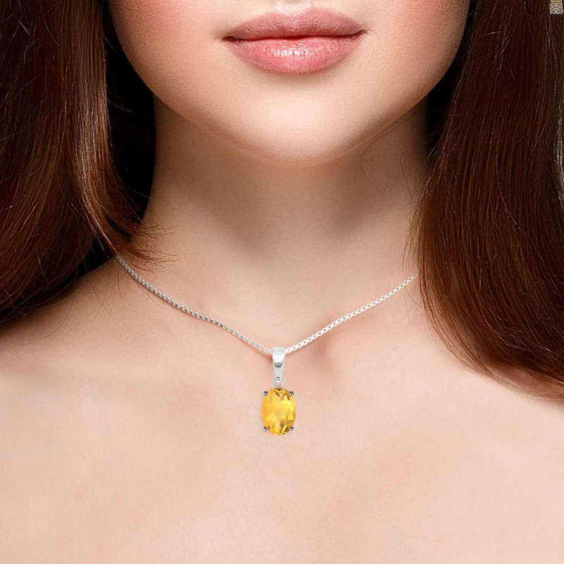 Citrine Pendant CIT-RDP-478.