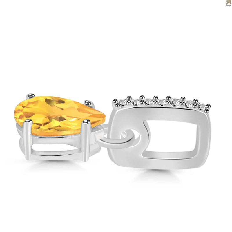 Citrine & White Topaz Pendant