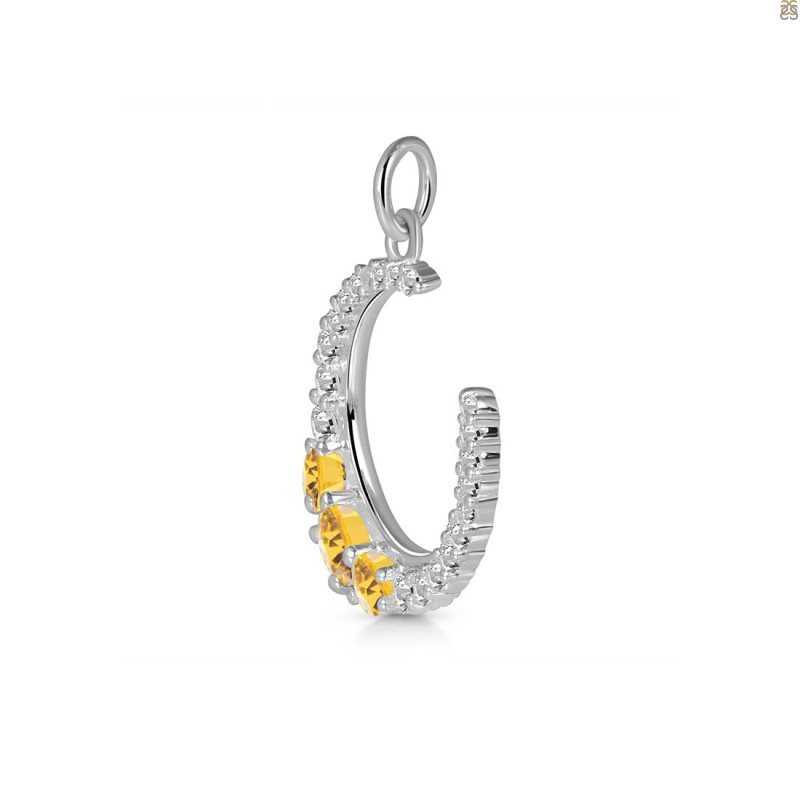 Citrine & White Topaz Pendant