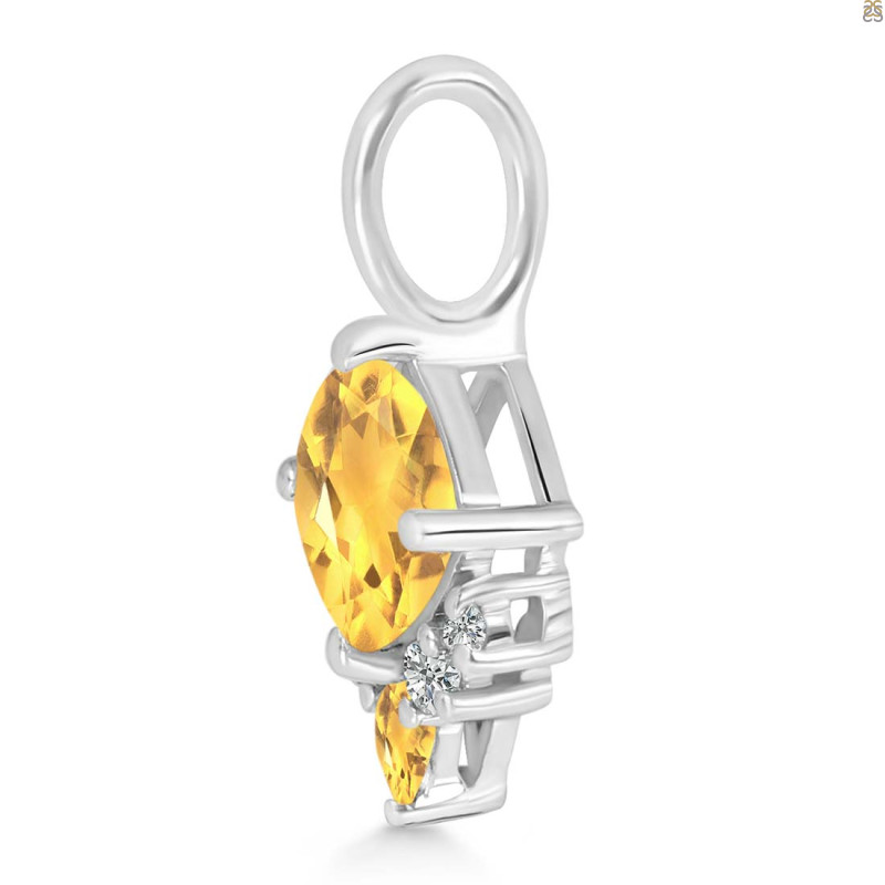 Citrine & White Topaz Pendant