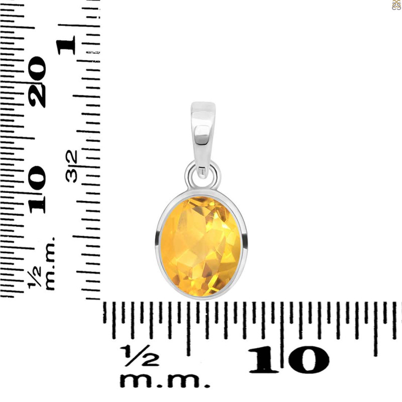 Citrine Pendant CIT-RDP-734.