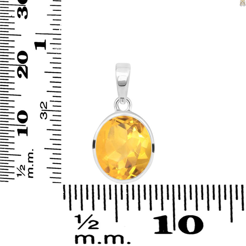 Citrine Pendant CIT-RDP-737.