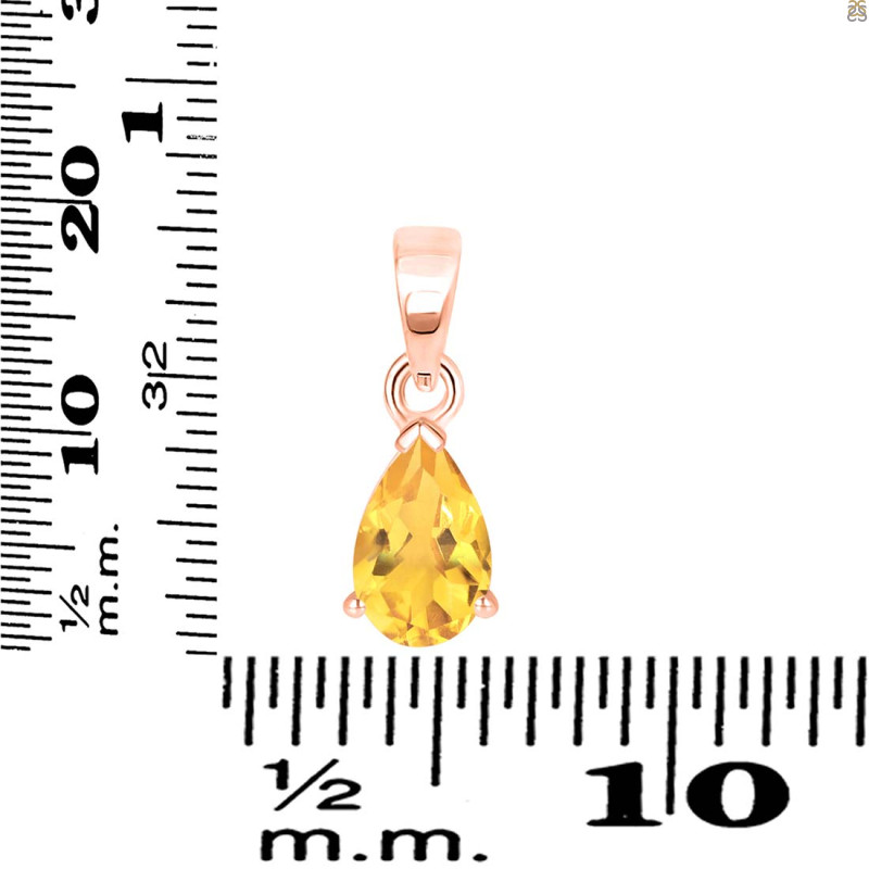Citrine Pendant CIT-RDP-757.