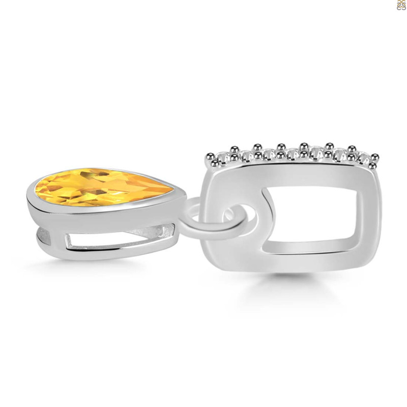 Citrine & White Topaz Pendant