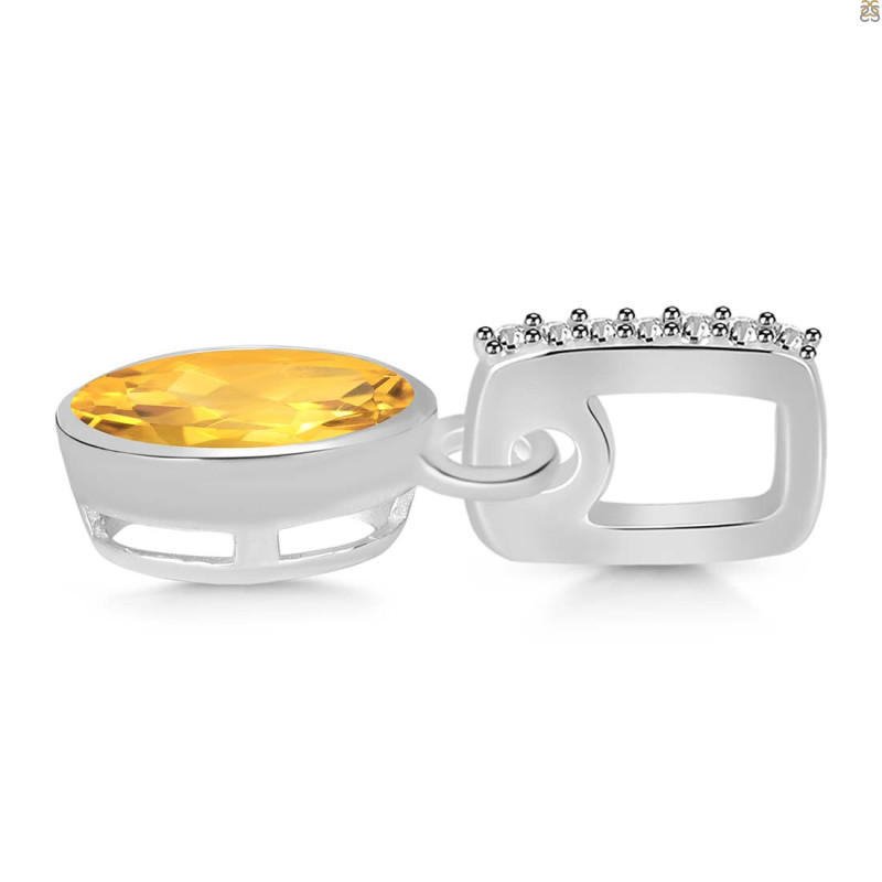 Citrine & White Topaz Pendant
