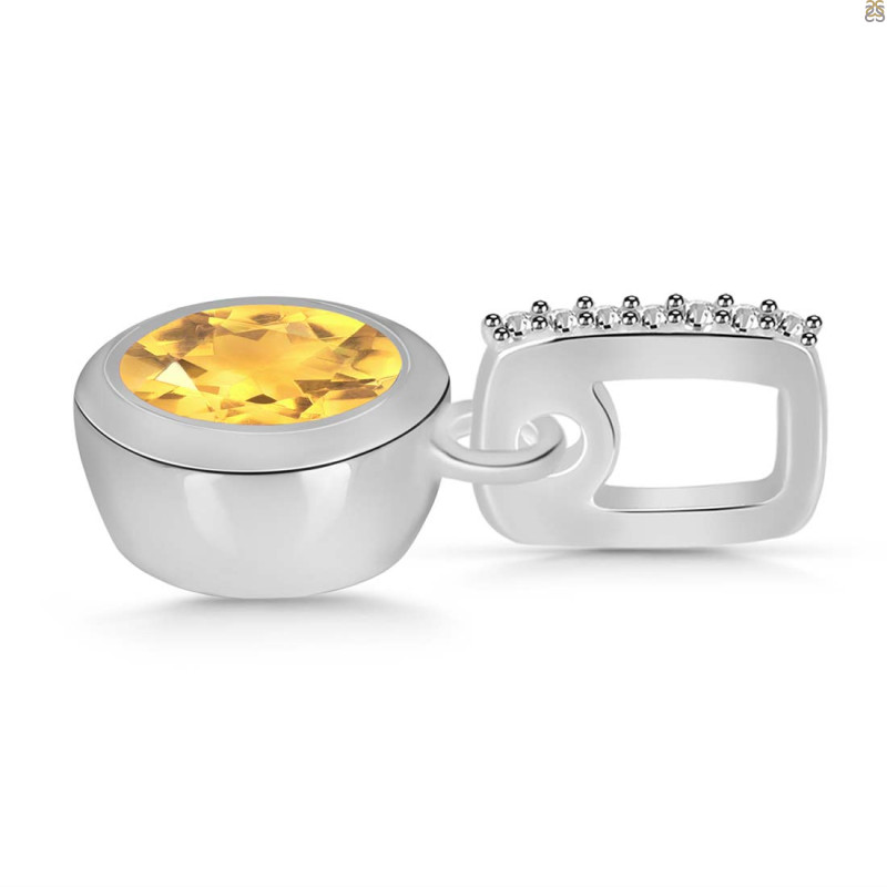 Citrine & White Topaz Pendant