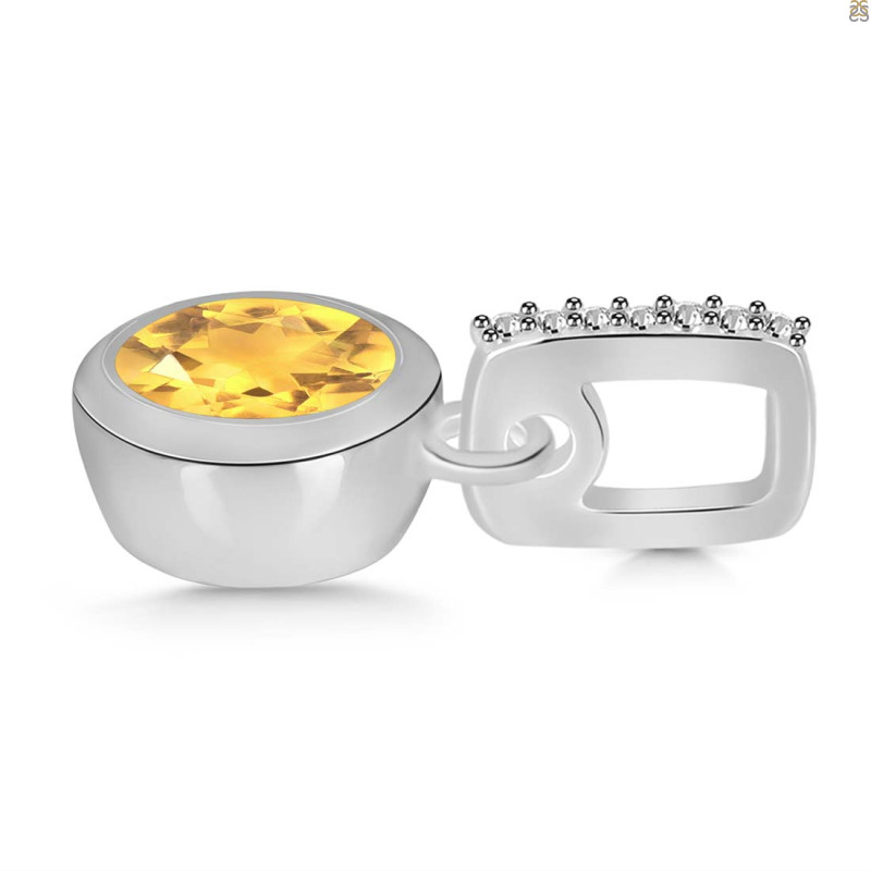 Citrine & White Topaz Pendant