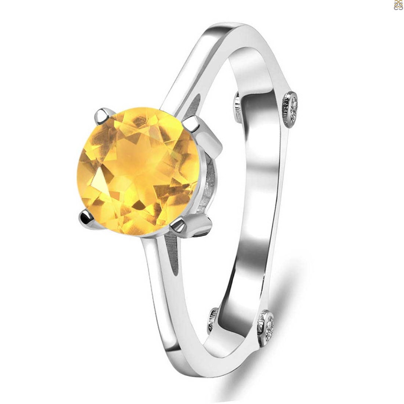 Citrine & White Topaz Ring