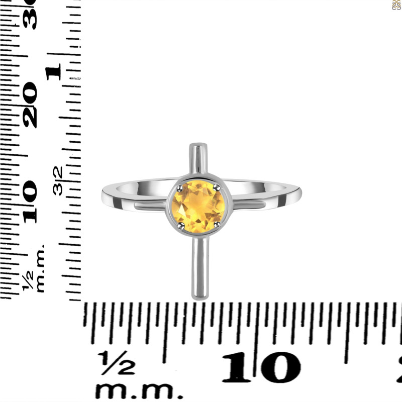 Citrine Holy Cross Ring CIT-RDR-2143.
