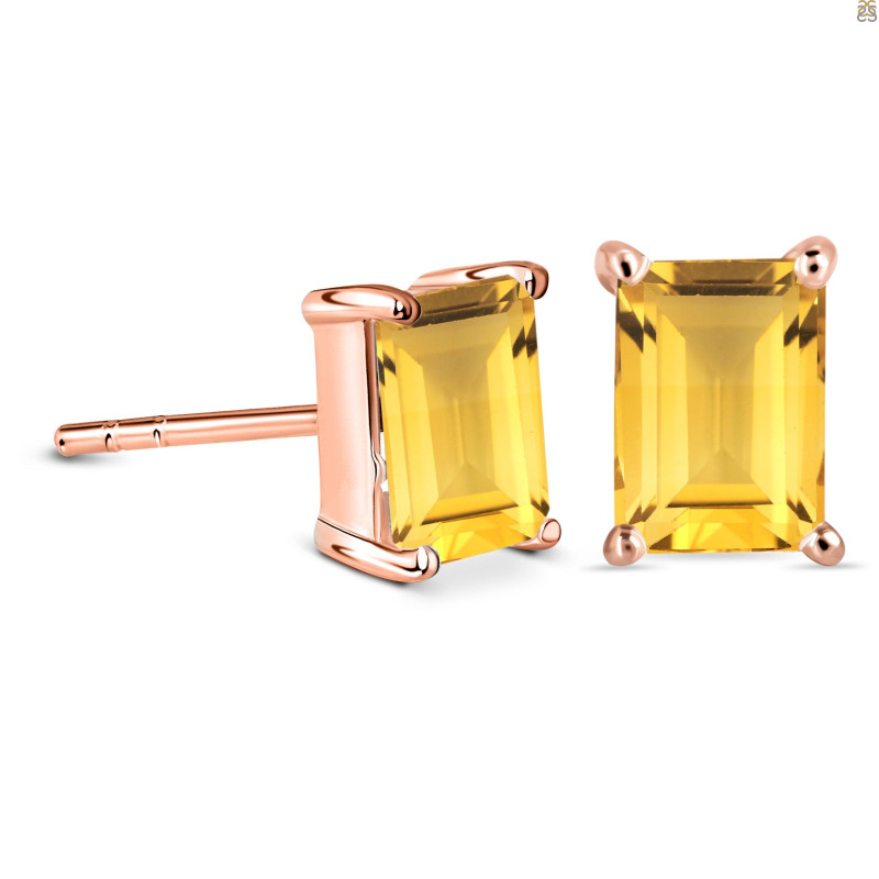 Citrine Stud Earring CIT-RE-11.