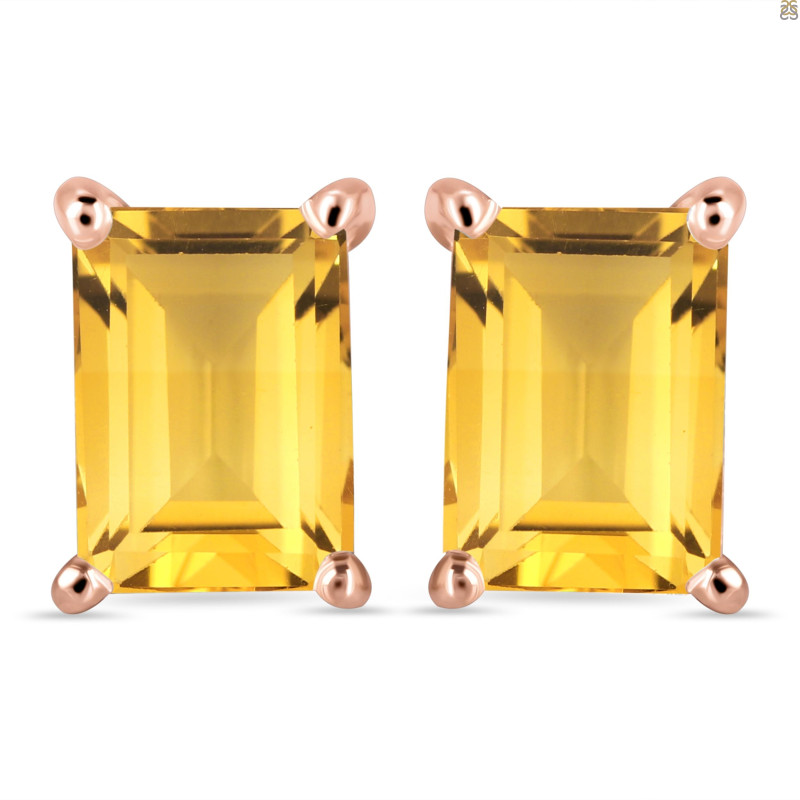 Citrine Stud Earring CIT-RE-11.