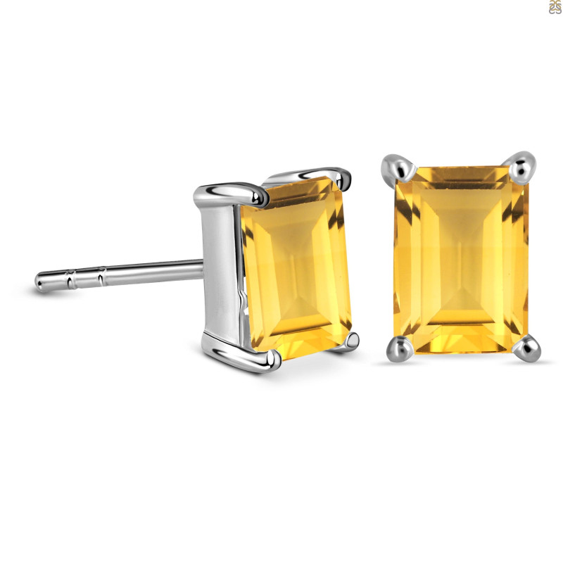 Citrine Stud Earring