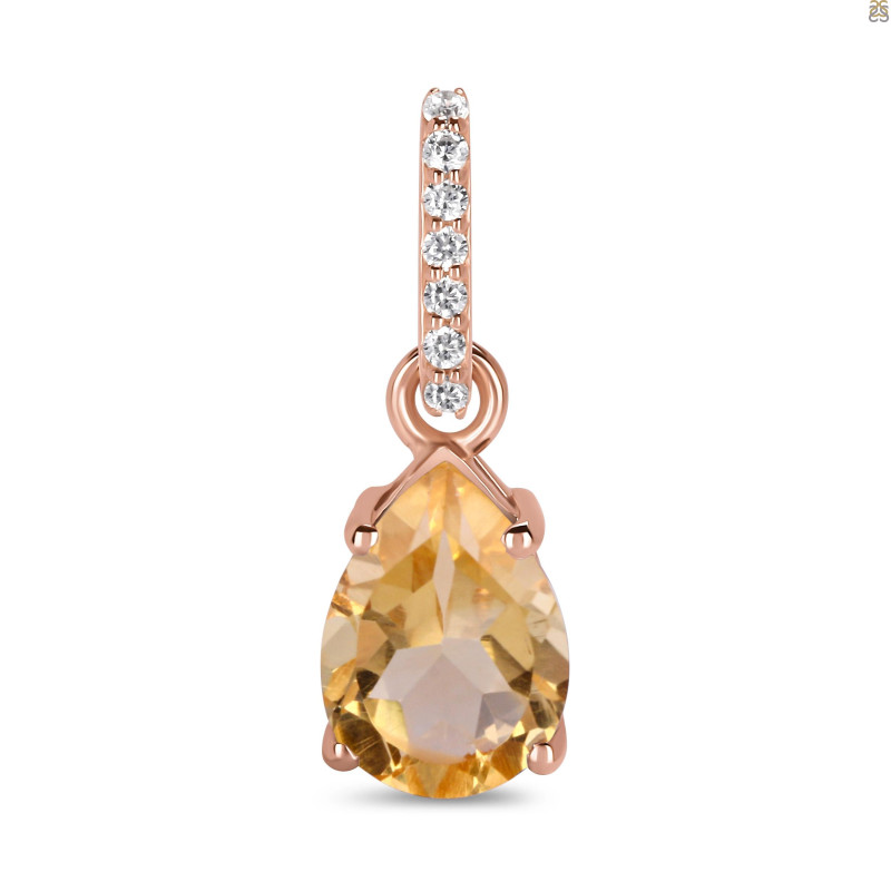 Citrine & White Topaz Pendant CIT-RP-76.