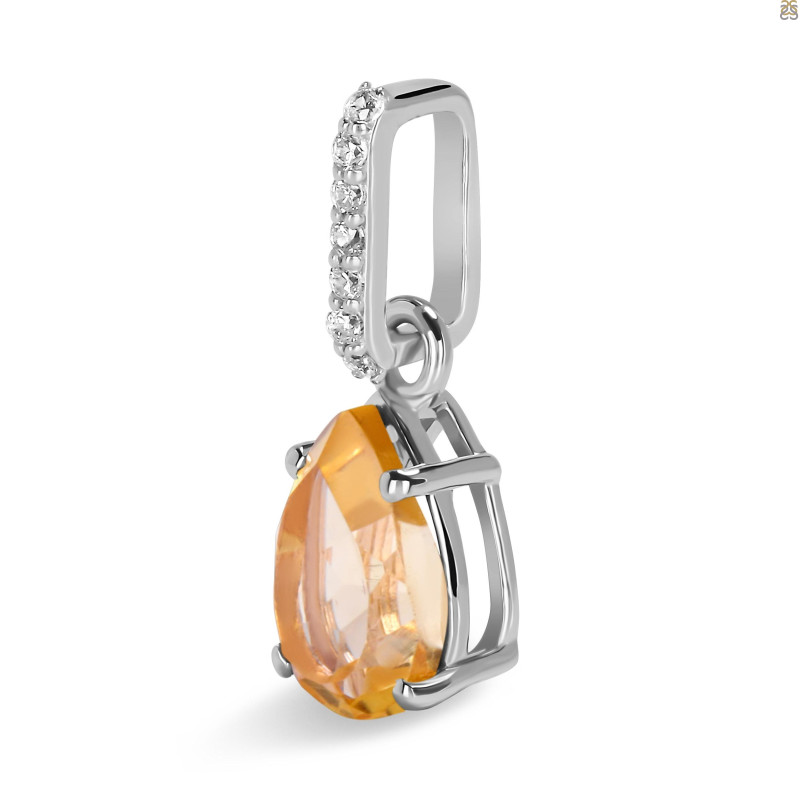 Citrine & White Topaz Pendant