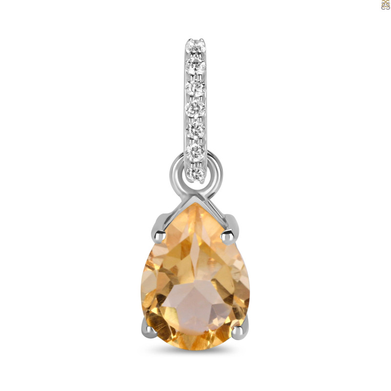 Citrine & White Topaz Pendant CIT-RP-76.