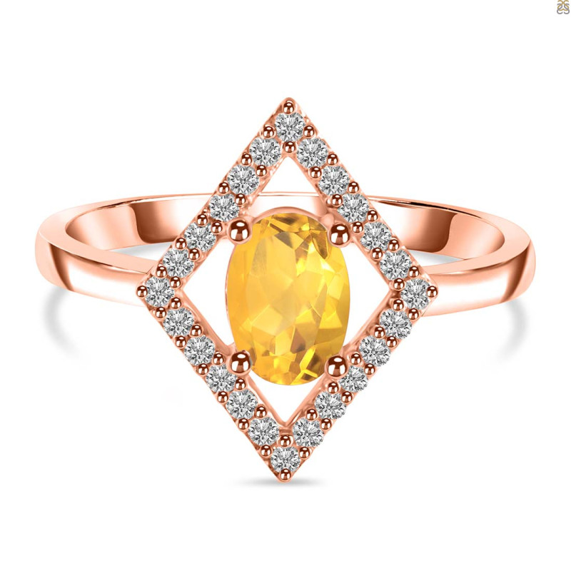 Citrine & White Topaz Ring CIT-RR-134.